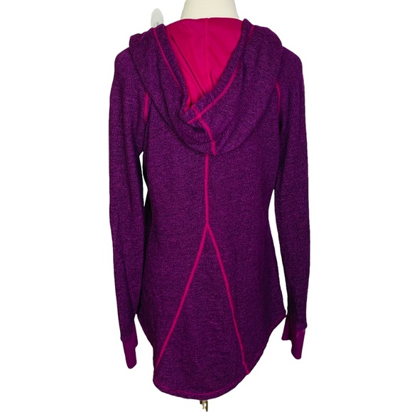The North Face Purple Pullover Hoodie MEDIUM High Low Hem - Picture 4 of 8